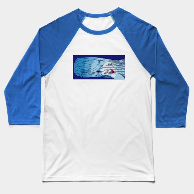 Moby Dick Ahoy! Baseball T-Shirt by JanSor